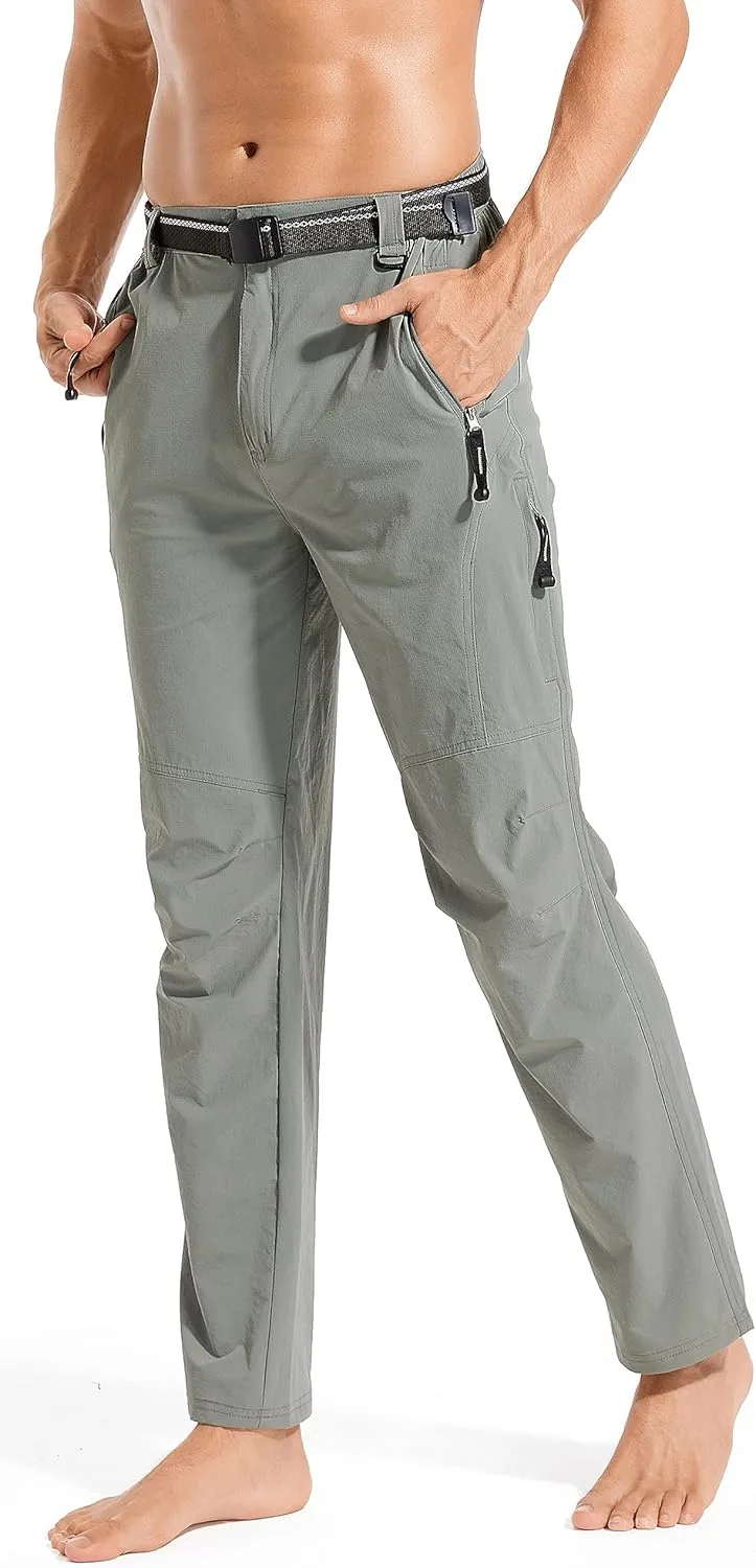 Men's Hiking Pants Quick Dry Cargo Work Lightweight Tactical Pants Stretch Waterproof Outdoor Fishing Travel Safari Pants