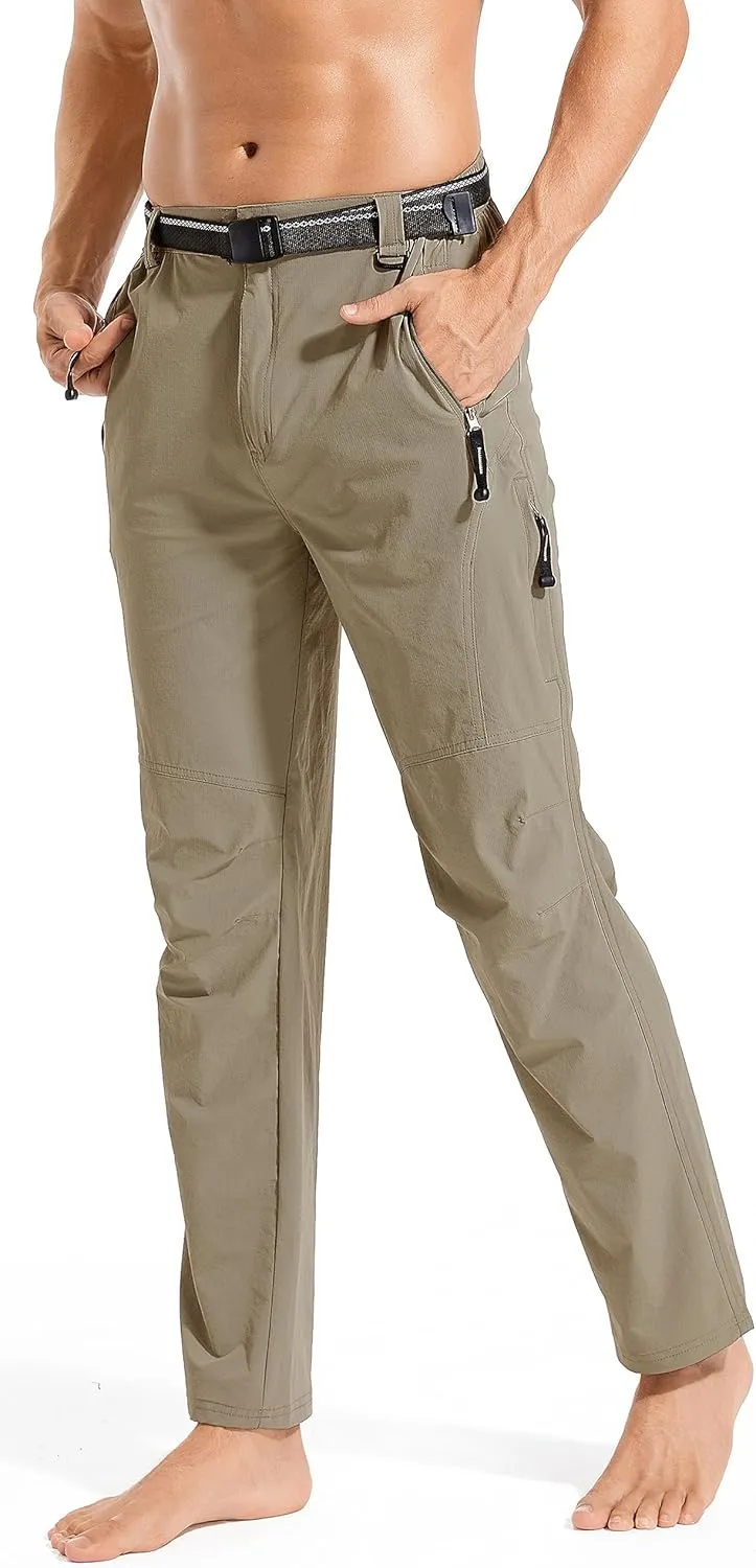 Men's Hiking Pants Quick Dry Cargo Work Lightweight Tactical Pants Stretch Waterproof Outdoor Fishing Travel Safari Pants