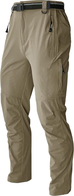 Men's Hiking Pants Quick Dry Cargo Work Lightweight Tactical Pants Stretch Waterproof Outdoor Fishing Travel Safari Pants
