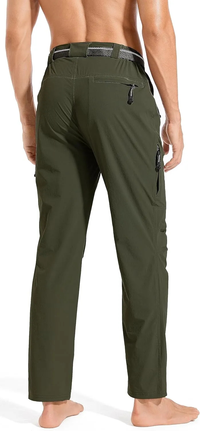 Men's Hiking Pants Quick Dry Cargo Work Lightweight Tactical Pants Stretch Waterproof Outdoor Fishing Travel Safari Pants