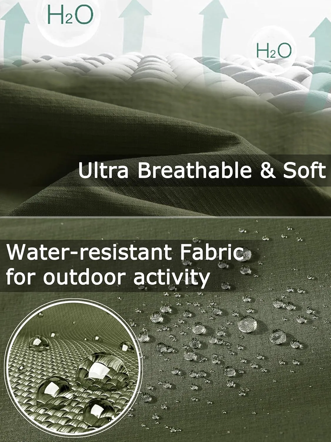 Men's Hiking Pants Quick Dry Cargo Work Lightweight Tactical Pants Stretch Waterproof Outdoor Fishing Travel Safari Pants