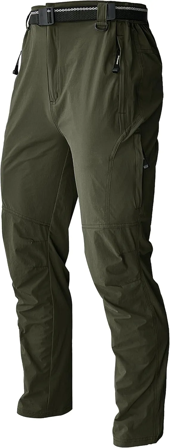 Men's Hiking Pants Quick Dry Cargo Work Lightweight Tactical Pants Stretch Waterproof Outdoor Fishing Travel Safari Pants