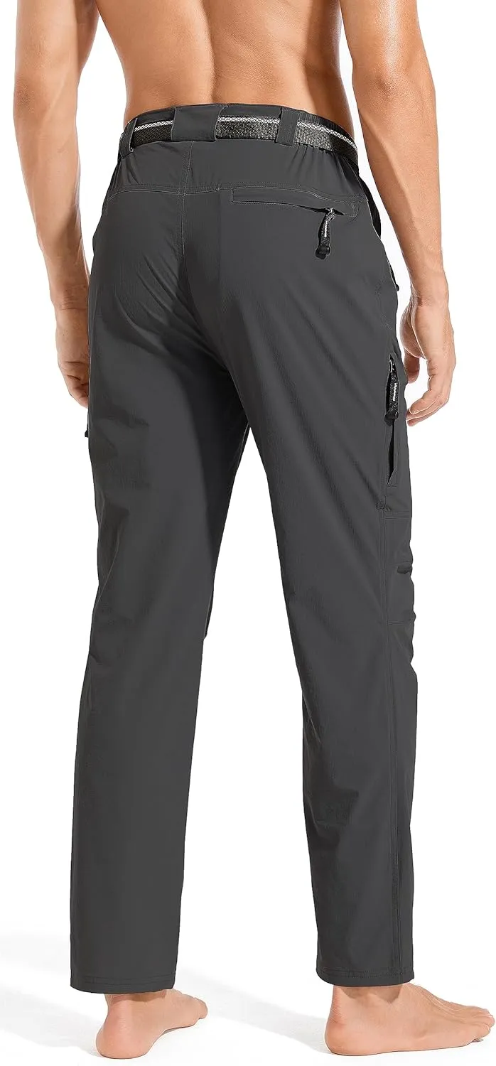 Men's Hiking Pants Quick Dry Cargo Work Lightweight Tactical Pants Stretch Waterproof Outdoor Fishing Travel Safari Pants