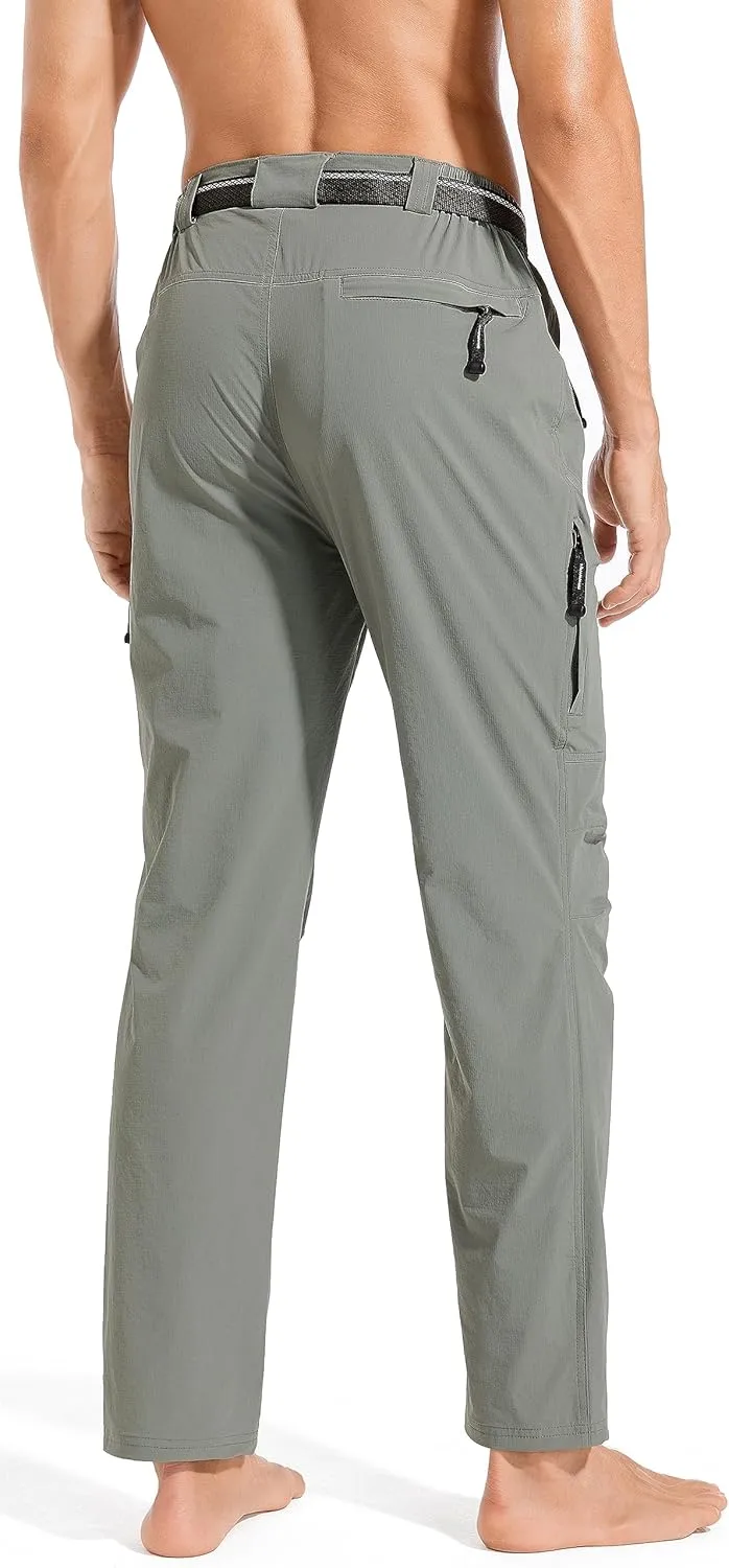 Men's Hiking Pants Quick Dry Cargo Work Lightweight Tactical Pants Stretch Waterproof Outdoor Fishing Travel Safari Pants
