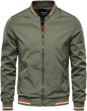 Mens Jacket Lightweight Bomber Jacket Windbreaker Softshell Wind Breaker Fall Full Zip Windbreaker Light Jacket