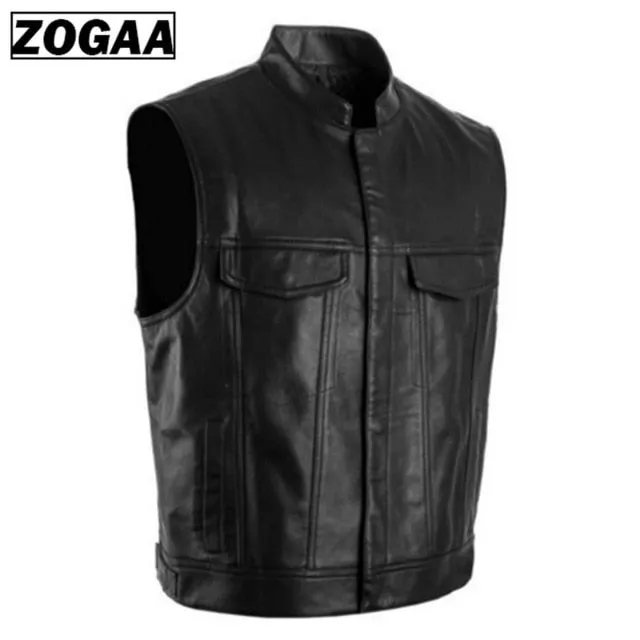 Men's Leather Biker Vest