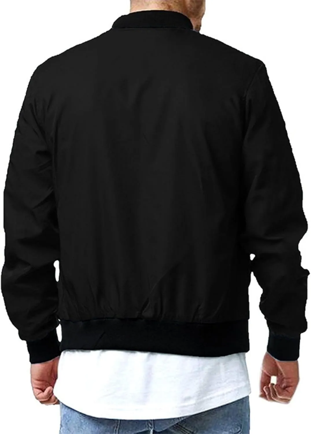 Men's Lightweight Bomber Jacket Fashion Flight Windbreaker Casual light Jacket Outdoor Golf Coat Sportswear for Men