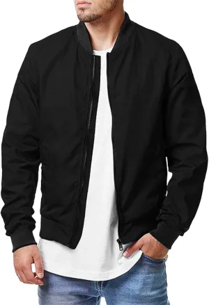 Men's Lightweight Bomber Jacket Fashion Flight Windbreaker Casual light Jacket Outdoor Golf Coat Sportswear for Men