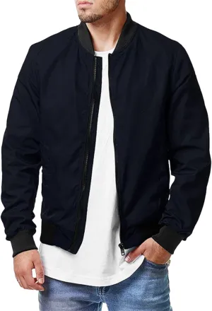 Men's Lightweight Bomber Jacket Fashion Flight Windbreaker Casual light Jacket Outdoor Golf Coat Sportswear for Men
