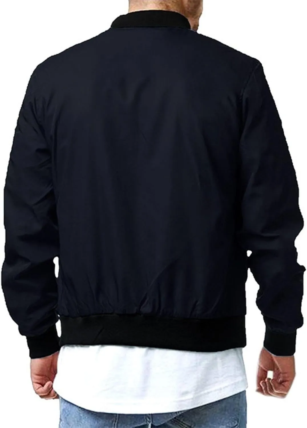 Men's Lightweight Bomber Jacket Fashion Flight Windbreaker Casual light Jacket Outdoor Golf Coat Sportswear for Men