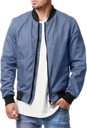 Men's Lightweight Bomber Jacket Fashion Flight Windbreaker Casual light Jacket Outdoor Golf Coat Sportswear for Men