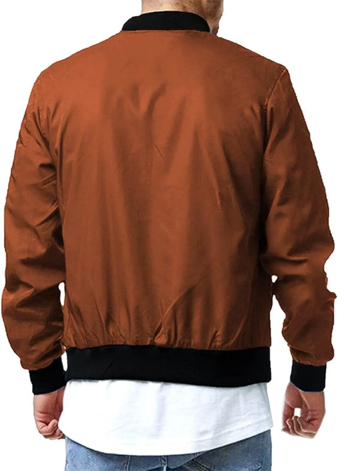 Men's Lightweight Bomber Jacket Fashion Flight Windbreaker Casual light Jacket Outdoor Golf Coat Sportswear for Men