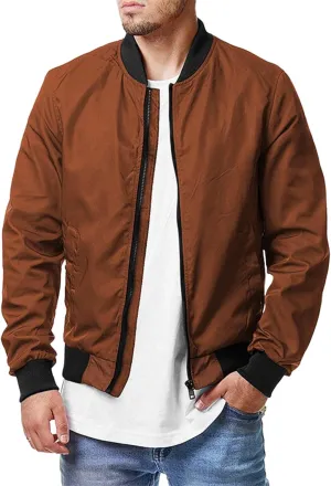 Men's Lightweight Bomber Jacket Fashion Flight Windbreaker Casual light Jacket Outdoor Golf Coat Sportswear for Men