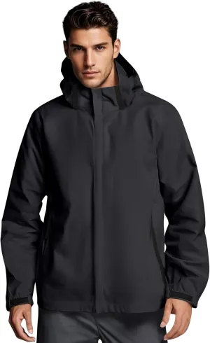 Men's Rain Jacket Light Waterproof Rain Coats Ponchos Sun Protective Outdoor Jacket with Hooded