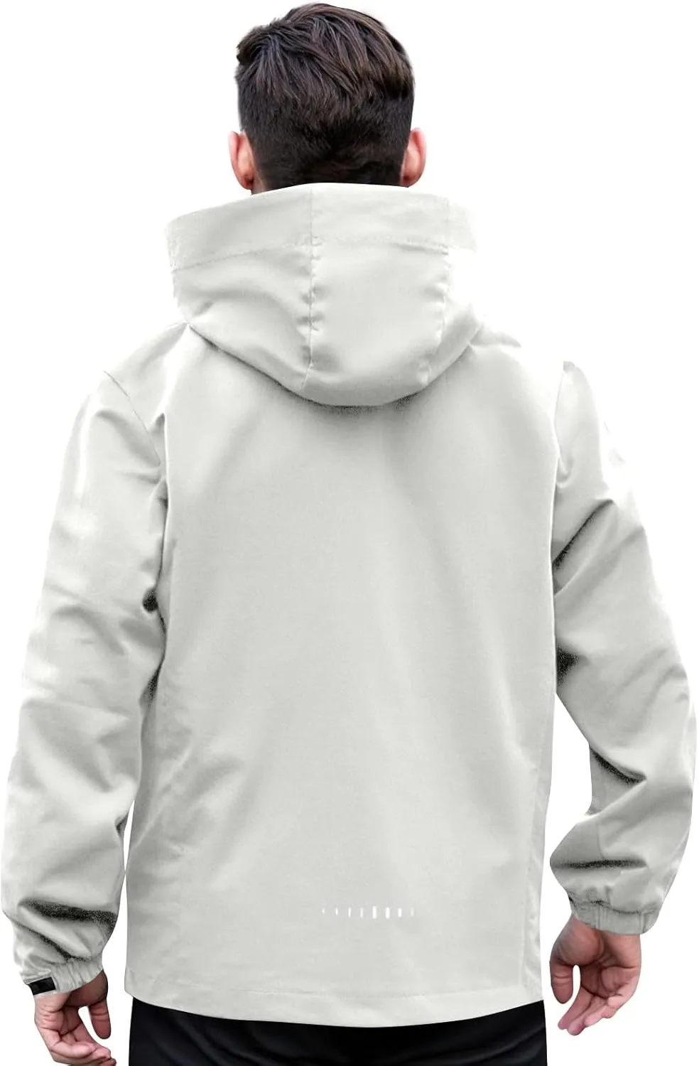 Men's Rain Jacket Light Waterproof Rain Coats Ponchos Sun Protective Outdoor Jacket with Hooded