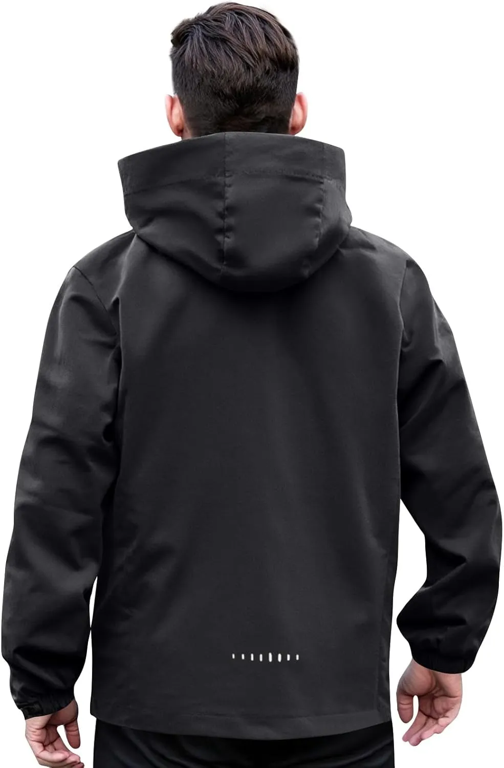 Men's Rain Jacket Light Waterproof Rain Coats Ponchos Sun Protective Outdoor Jacket with Hooded