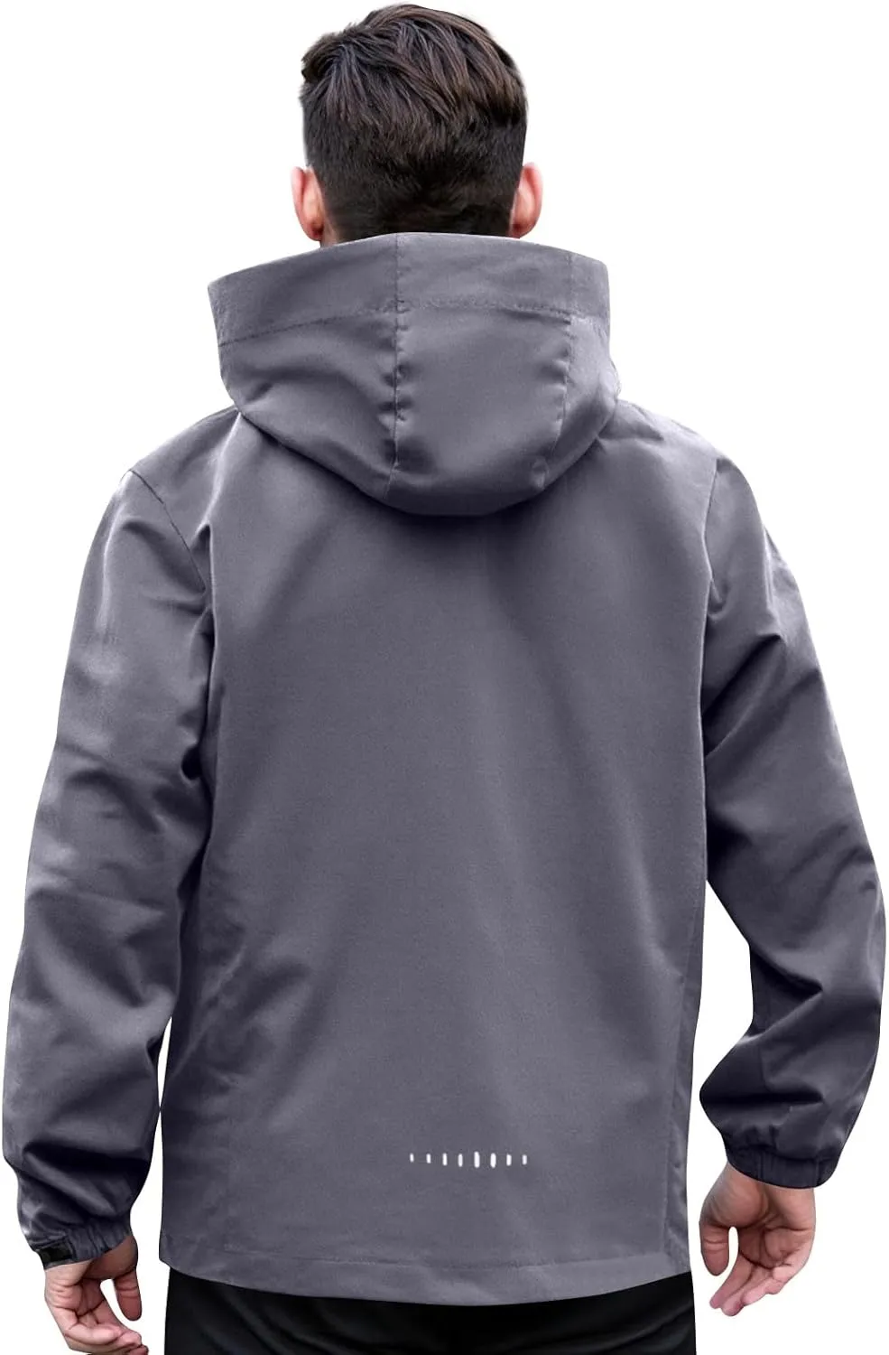 Men's Rain Jacket Light Waterproof Rain Coats Ponchos Sun Protective Outdoor Jacket with Hooded
