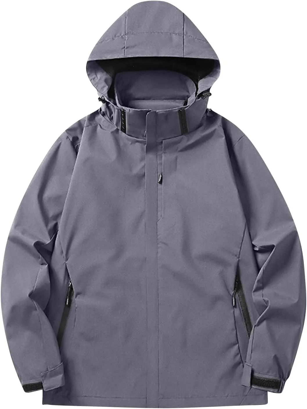 Men's Rain Jacket Light Waterproof Rain Coats Ponchos Sun Protective Outdoor Jacket with Hooded