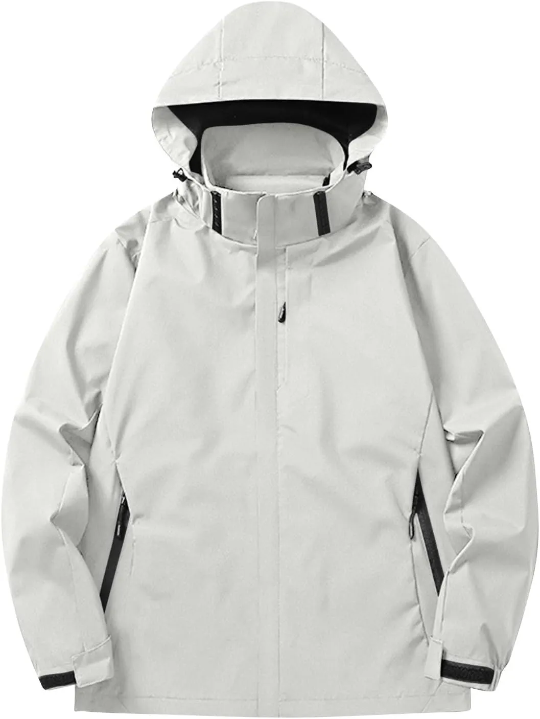 Men's Rain Jacket Light Waterproof Rain Coats Ponchos Sun Protective Outdoor Jacket with Hooded
