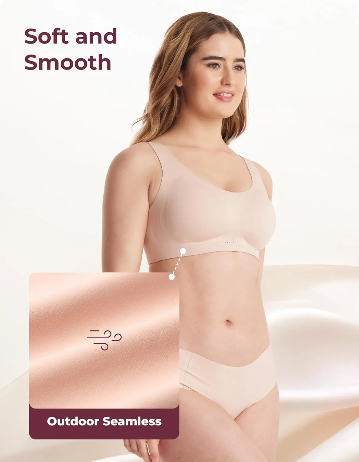 Momcozy Seamless Comfort Bra, Wireless Full-Coverage Everyday Wear, Invisible All-Day Support