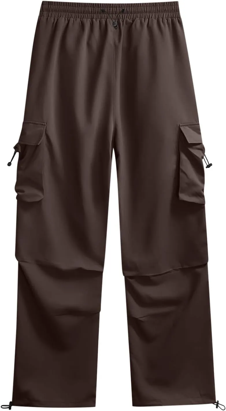 Parachute Pants for Men Shrink-Proof Hip Hop Pant All-Day Comfort Casual Pants Trouser Side Pocket Drawstring Pant