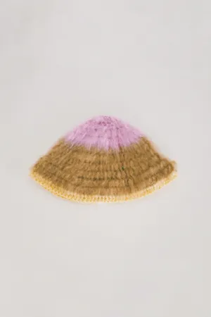 Pink, Brown and Yellow Hat