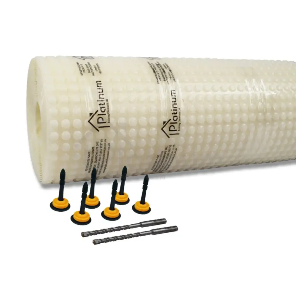 Platinum DM3 PRO MESH Damp Proof Membrane Kit (With Fixings & Sealing Washers)