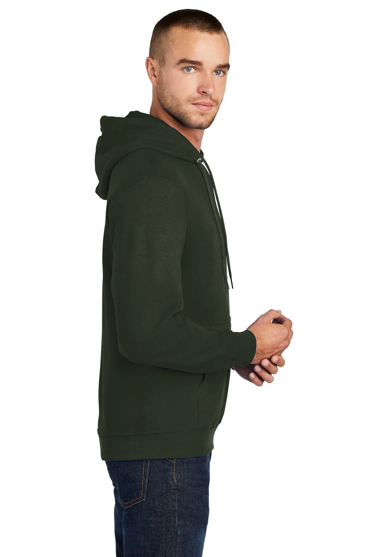 Port & Company Core Fleece Branded Hoodies, Olive