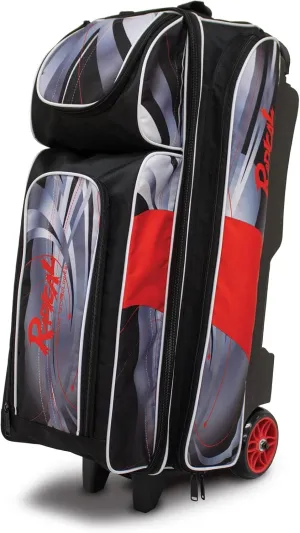 Radical Triple 3 Ball Roller Bowling Bag Black Red