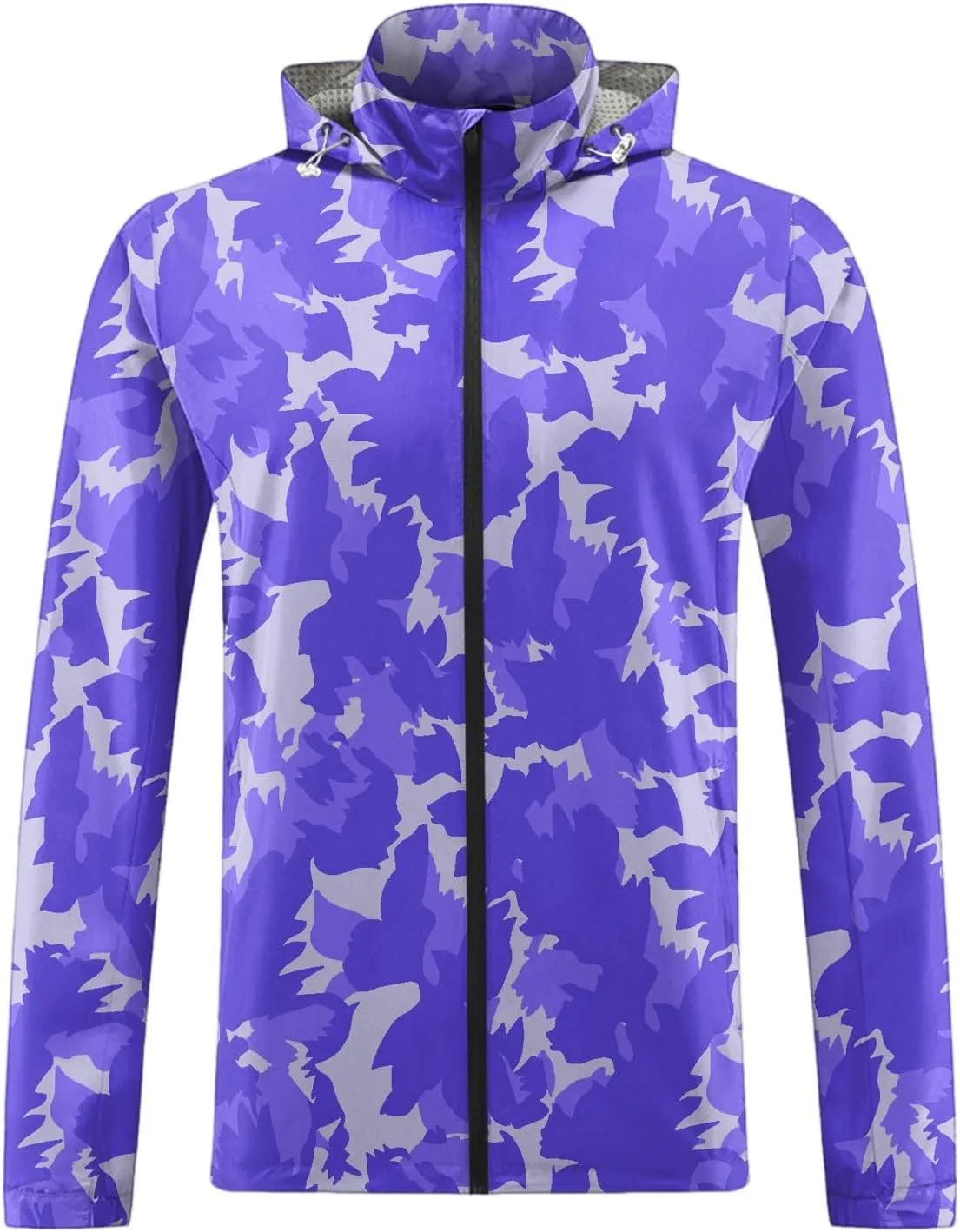 Rain Jacket Men Water Resistant Windbreaker Breathable Raincoats Big and Tall Light Outerwear Outdoor