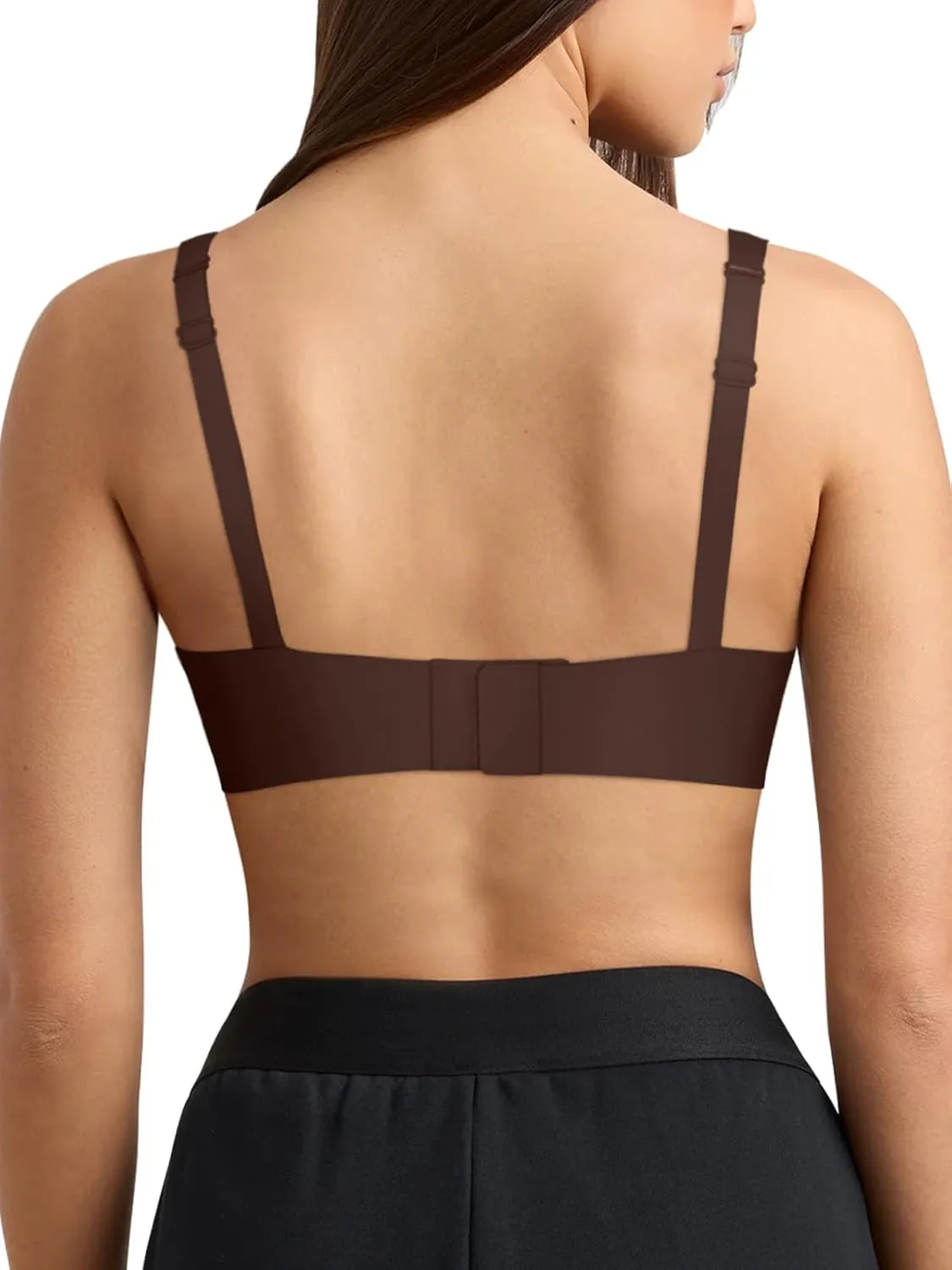 REORIA Womens Lounge Comfortable Adjustable Everyday Bra Seamless Full-Coverage Padded Wirefree Bras for Women
