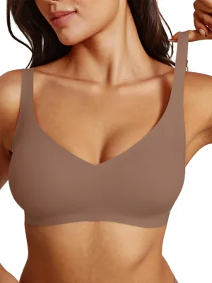 REORIA Womens Lounge Comfortable Adjustable Everyday Bra Seamless Full-Coverage Padded Wirefree Bras for Women