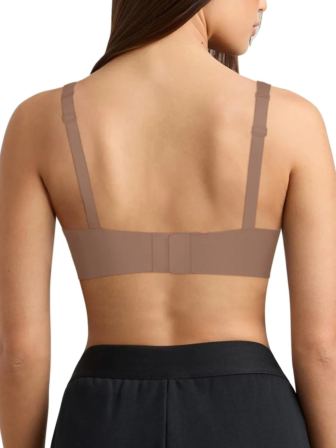 REORIA Womens Lounge Comfortable Adjustable Everyday Bra Seamless Full-Coverage Padded Wirefree Bras for Women