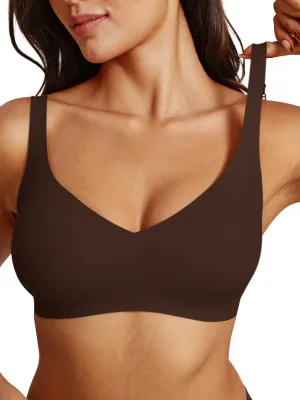 REORIA Womens Lounge Comfortable Adjustable Everyday Bra Seamless Full-Coverage Padded Wirefree Bras for Women