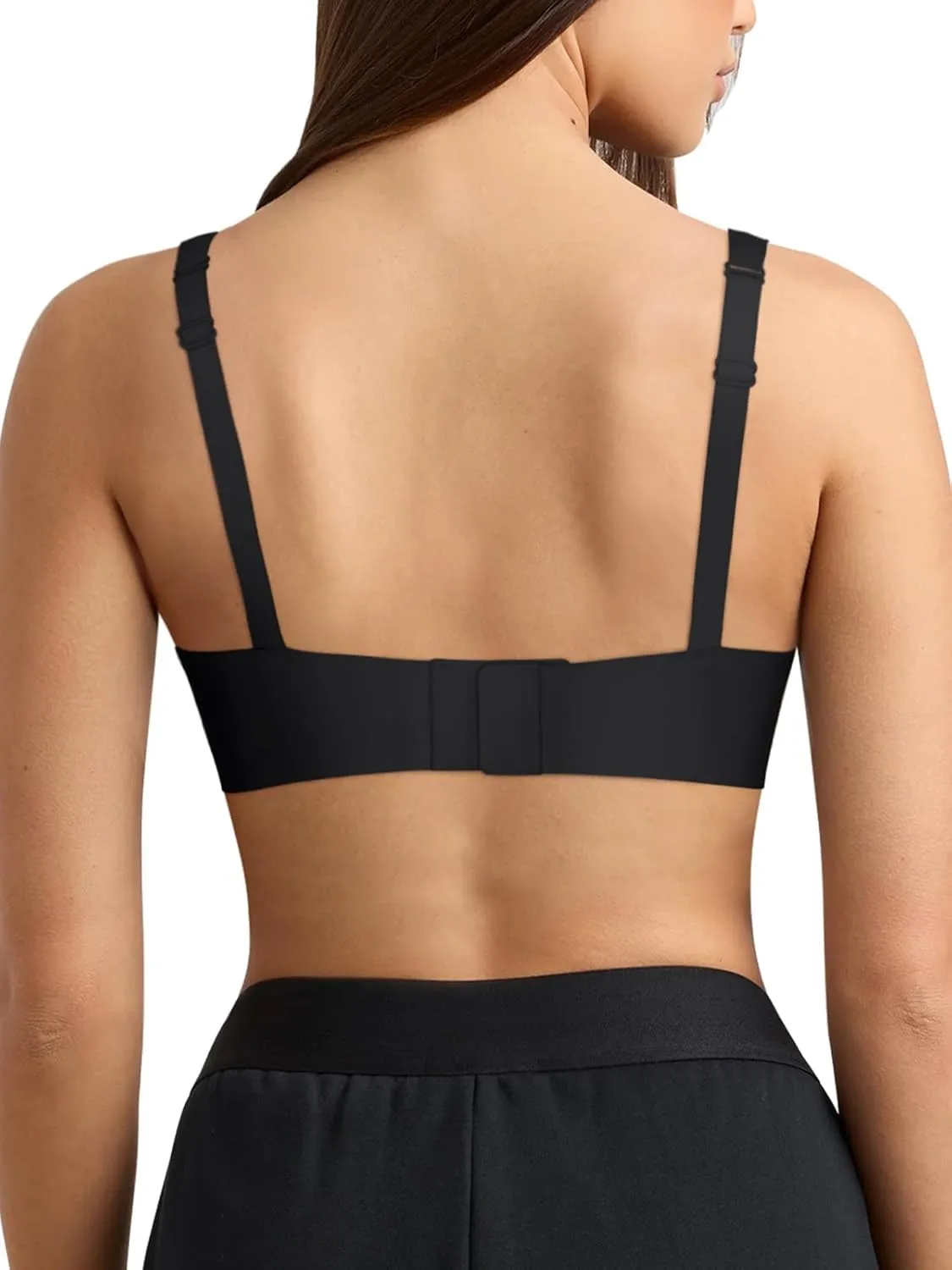 REORIA Womens Lounge Comfortable Adjustable Everyday Bra Seamless Full-Coverage Padded Wirefree Bras for Women