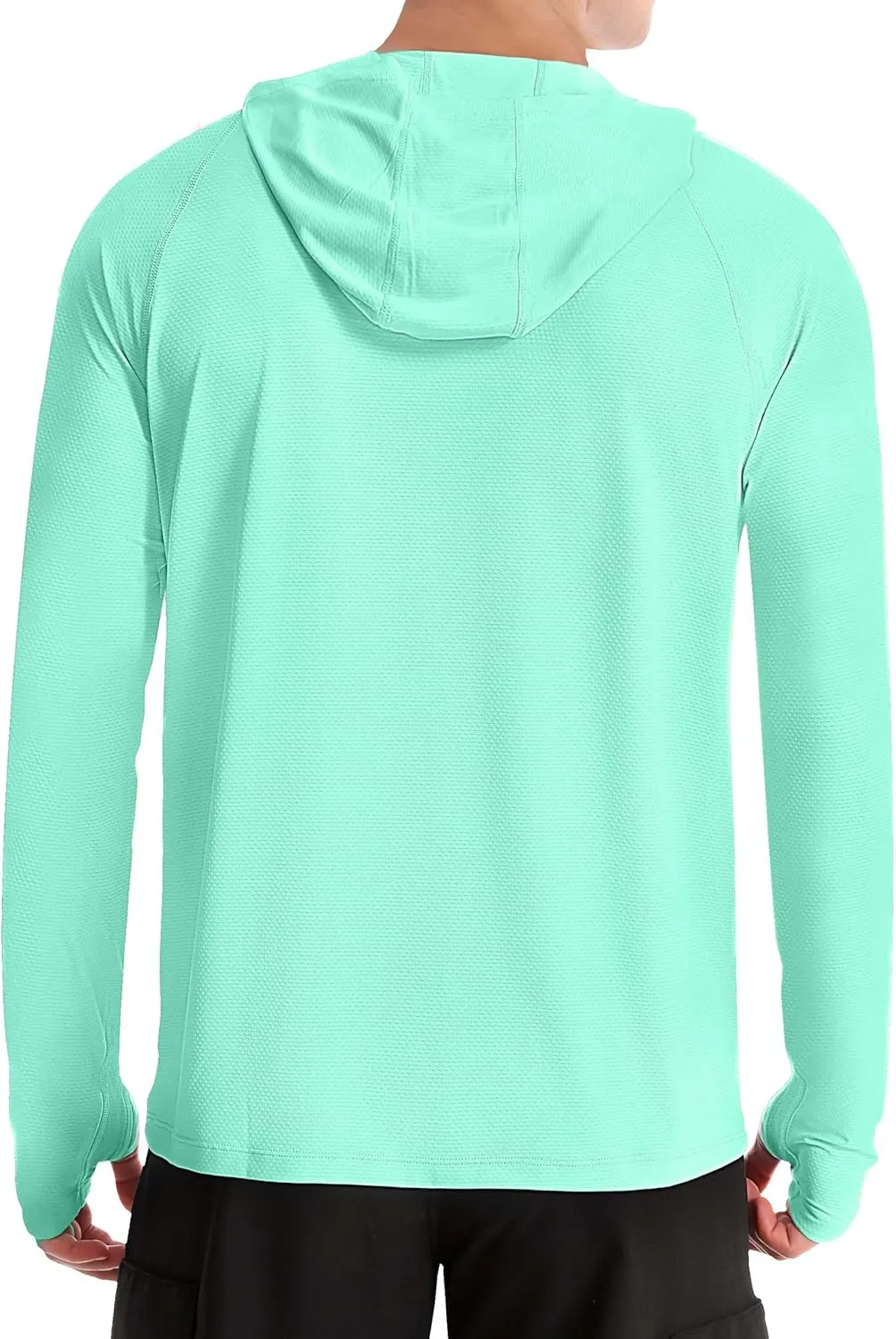 Roadbox UPF 50  Fishing Shirts for Men, Long Sleeve UV Protection Sun Hoodie, Swim Rash Guard for Hiking Running Workout