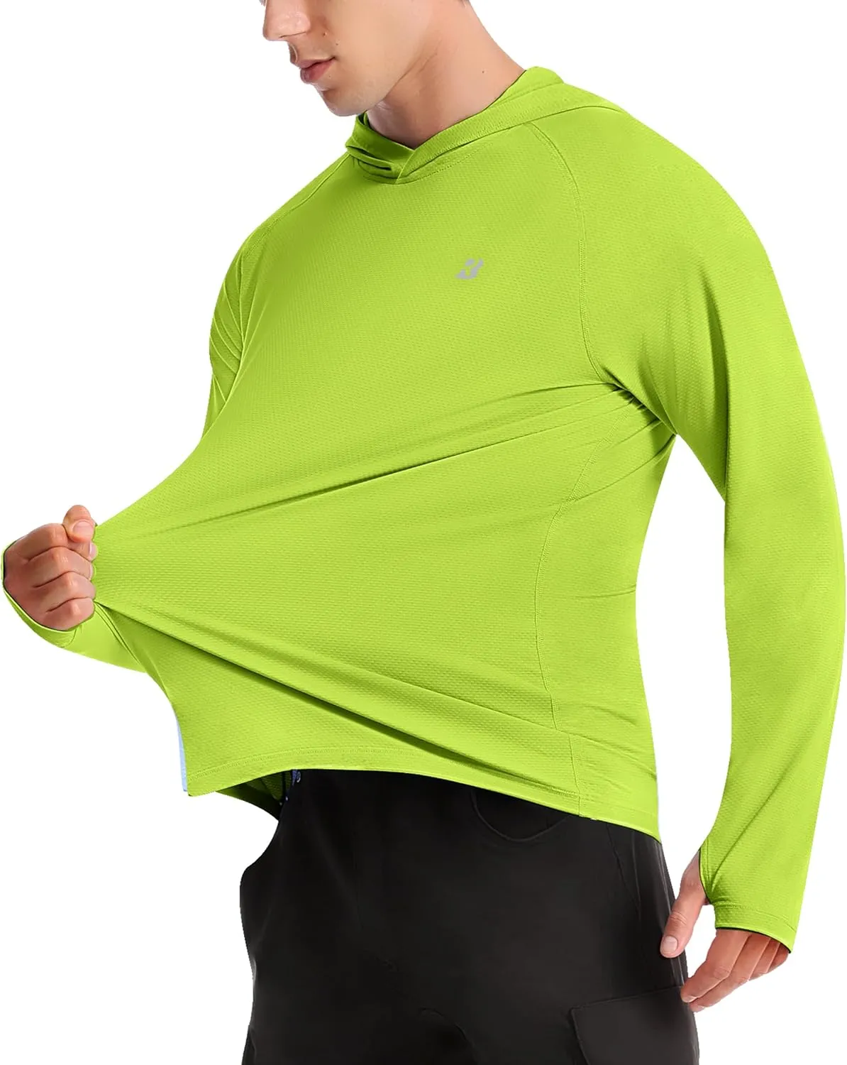 Roadbox UPF 50  Fishing Shirts for Men, Long Sleeve UV Protection Sun Hoodie, Swim Rash Guard for Hiking Running Workout