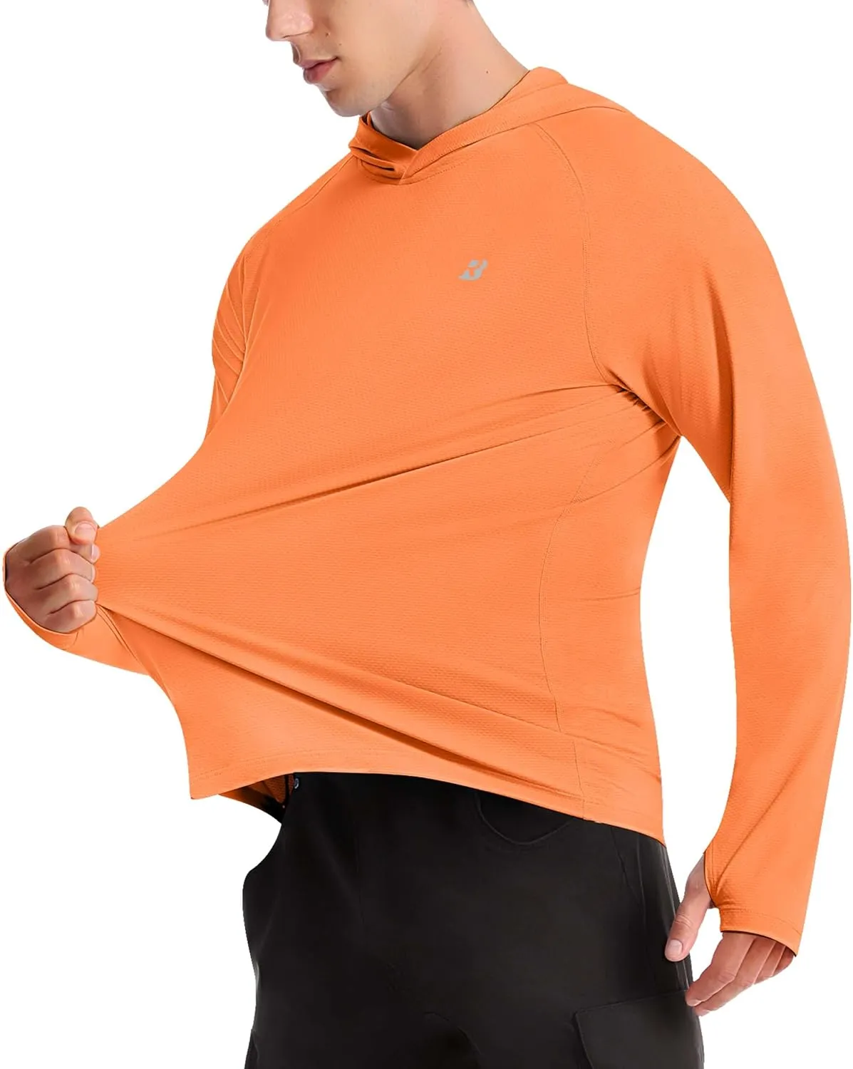 Roadbox UPF 50  Fishing Shirts for Men, Long Sleeve UV Protection Sun Hoodie, Swim Rash Guard for Hiking Running Workout