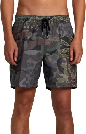 RVCA Mens Elastic Waist Swim Trunk