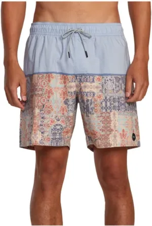 RVCA Mens Elastic Waist Swim Trunk