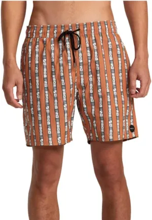 RVCA Mens Elastic Waist Swim Trunk