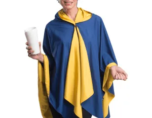 SpiritCaper - Navy Blue & Gold Wind & Rainproof Sports Cape