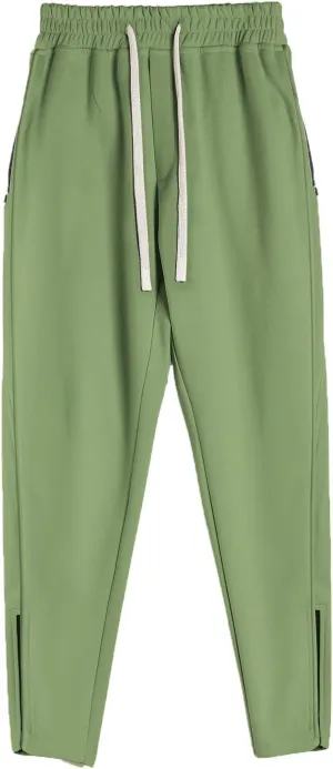 Stretch Tracksuit Bottoms Mens Joggers Pants Slim Fit Gym Sweatpants with Zip Pockets Drawstring Pant Tapered Trousers