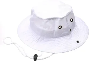 Summer Outdoor Boonie Hunting Fishing Safari Bucket Sun Hat with Adjustable Strap