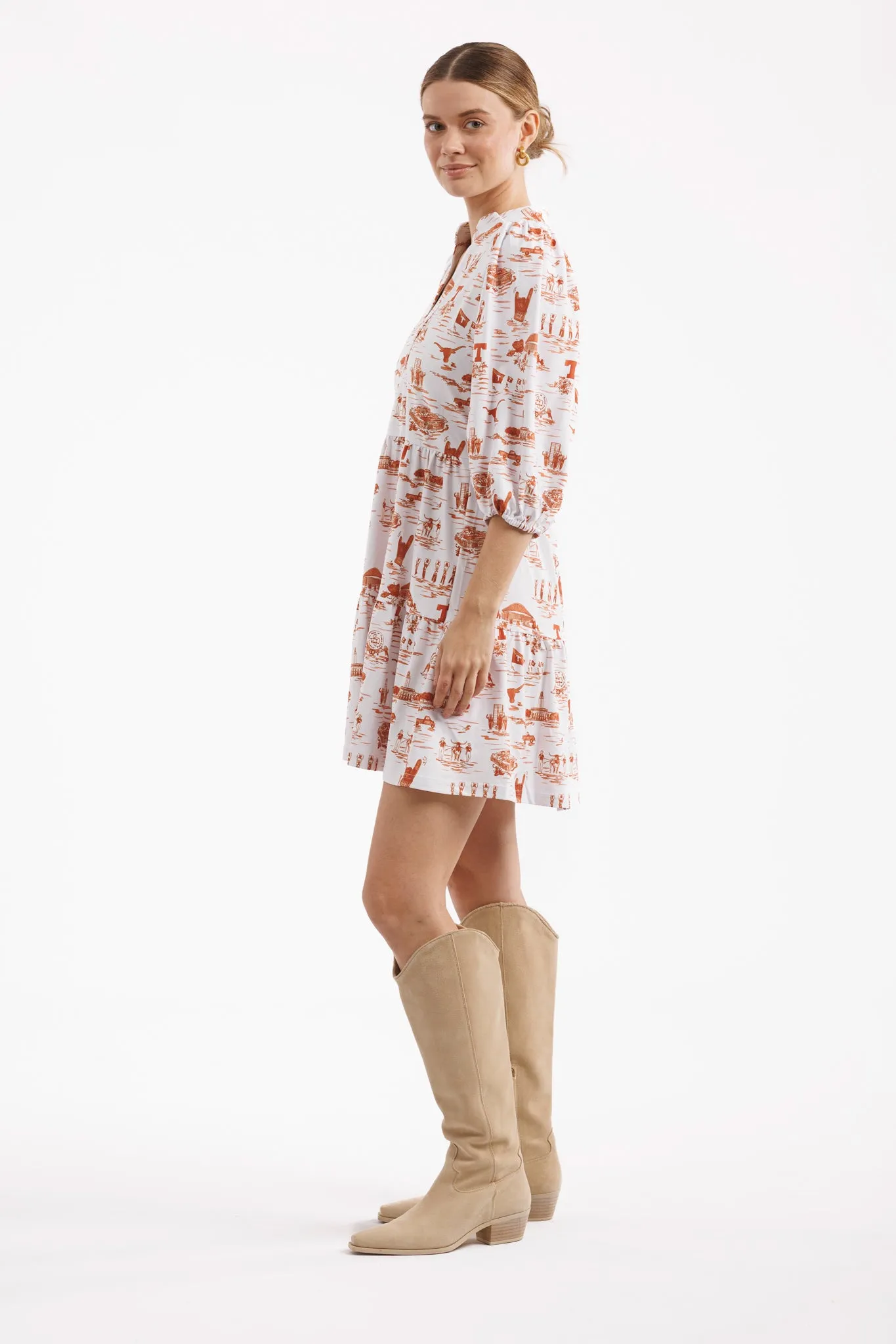 Tailgate Collection Tory Dress - Texas Gameday Toile