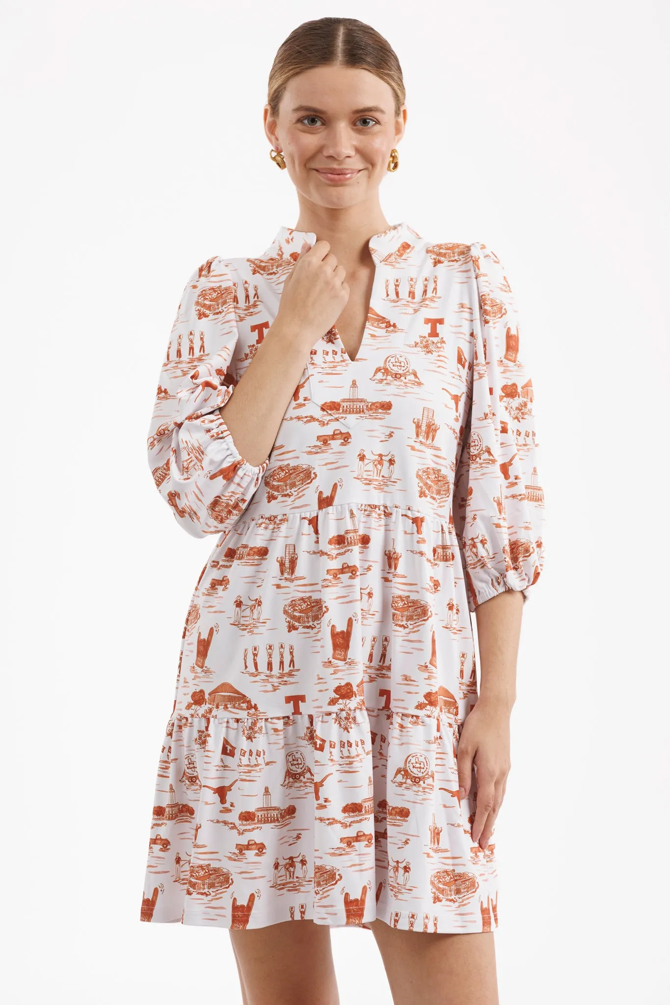 Tailgate Collection Tory Dress - Texas Gameday Toile