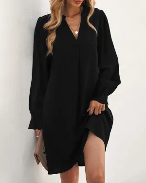 TastyHottie - V-neck Ruffle Sleeve Dress