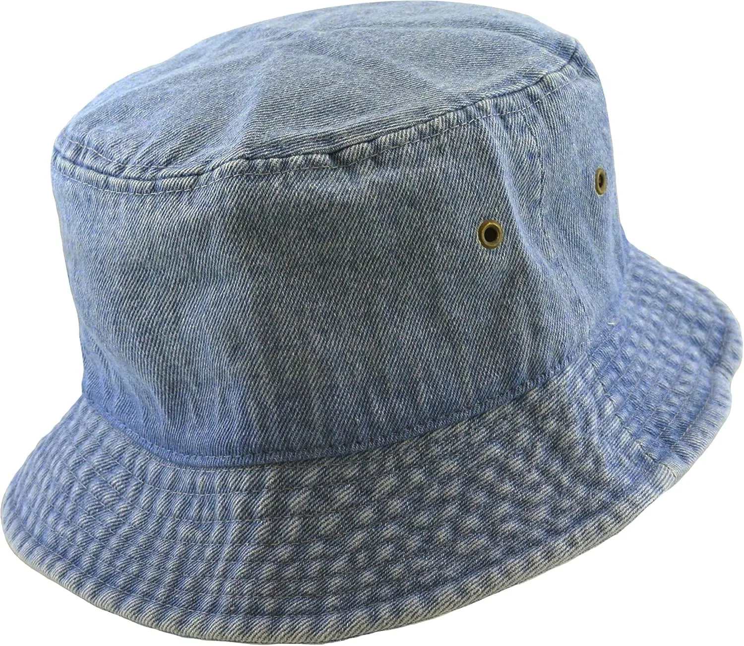 The Hat Depot Bucket Hat - Unisex 100% Cotton & Denim UPF 50 Packable Summer Travel Beach Sun Hat