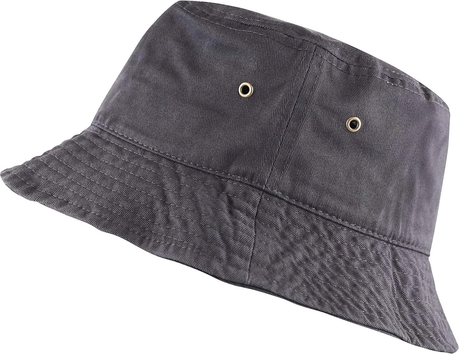 The Hat Depot Bucket Hat - Unisex 100% Cotton & Denim UPF 50 Packable Summer Travel Beach Sun Hat