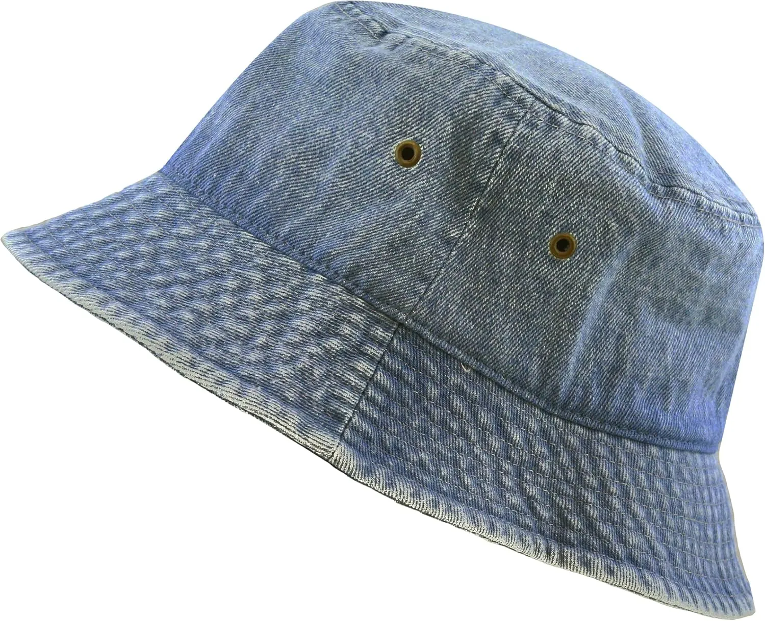 The Hat Depot Bucket Hat - Unisex 100% Cotton & Denim UPF 50 Packable Summer Travel Beach Sun Hat